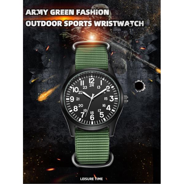 SR626SW Battey Classic Quartz Watches , PC21 Movt Nylon Wrist Watch