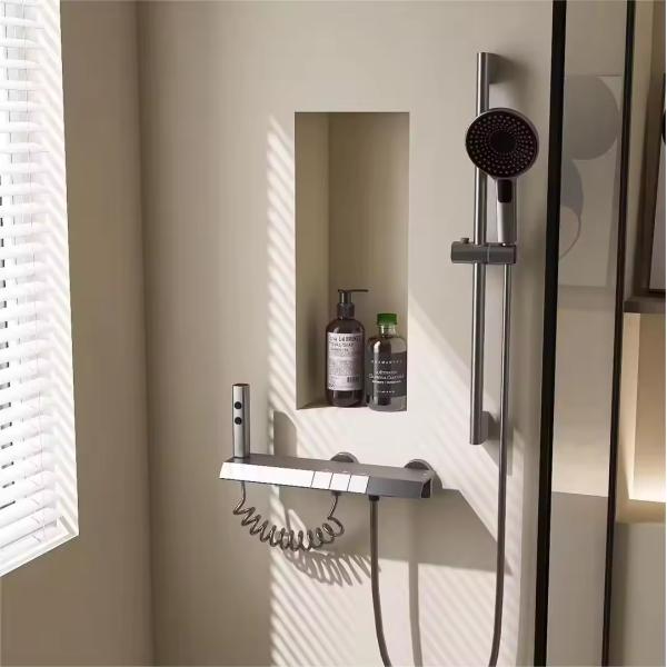 Stainless Steel Shower Set Modern Design Style and 4 Massage High Pressure Shower Heads