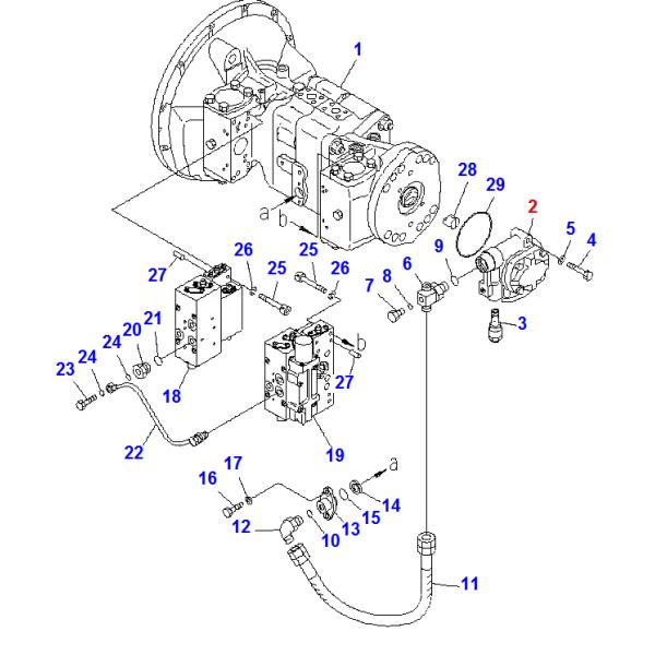 Bombas de engranaje hidráulicas de KOMATSU PC200-5 Pump Excavator experimental 704-24-28230