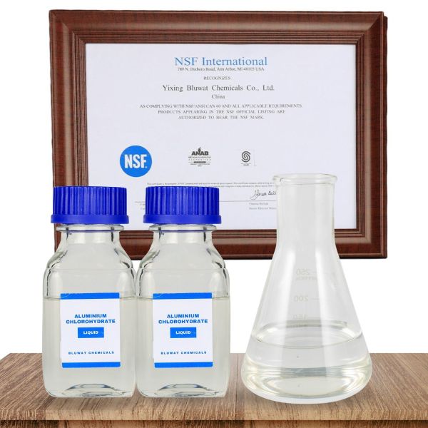 NSF Certified 23% Purity Aluminum Chlorohydrate ACH for Water Treatment and Cosmetic Grade Liquid Form