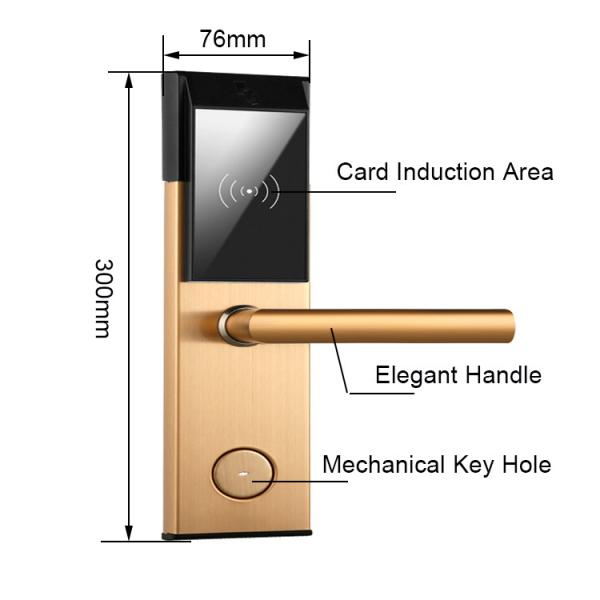 Умные электронные замки ключевой карты 4.8V 76mm батарея 4 AA Alkline