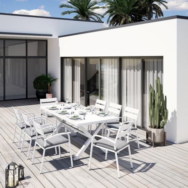 AJUNION X Shape Outdoor Dining Set for Restaurant 76