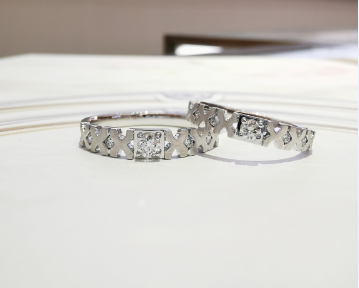 8.8g White Gold Couple Rings