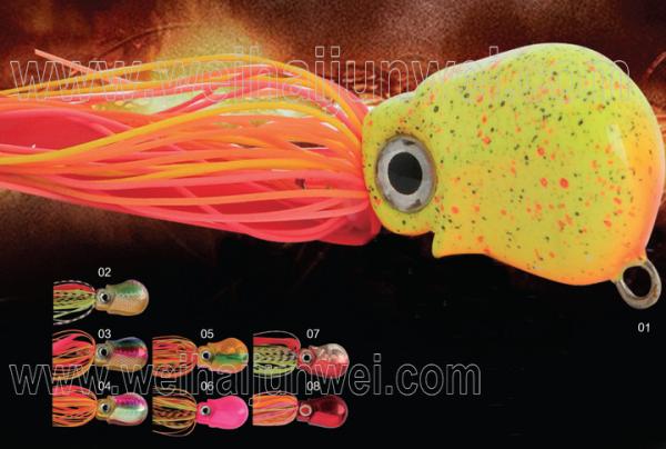 New design best sale40g~120g rubber jig bait fishing lure JWRBJG02