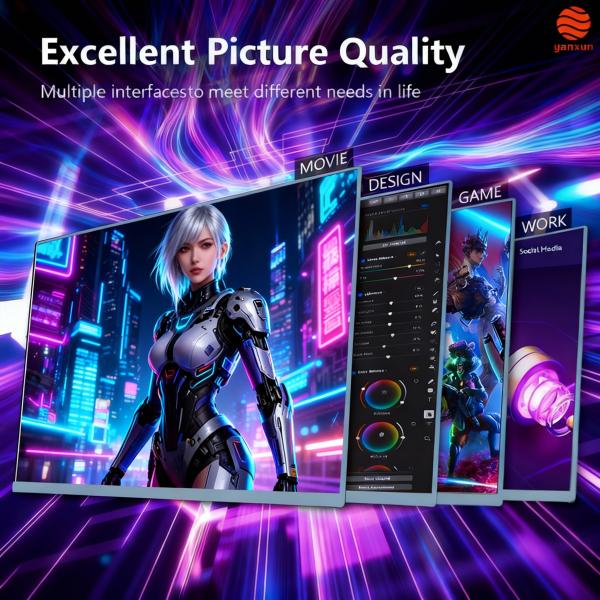 Yanxun 27 1080P 240Hz IPS Gaming Monitor | Ring RGB Glow & Sleek Contours, 1ms GTG, 99% sRGB, FreeSync Compatible, Flicker-Free Eye Care