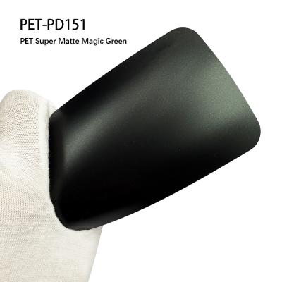 PET-PD151 PET Super Matte Magic Green Color Car Vinyl Sticker Paint Protection Wrap