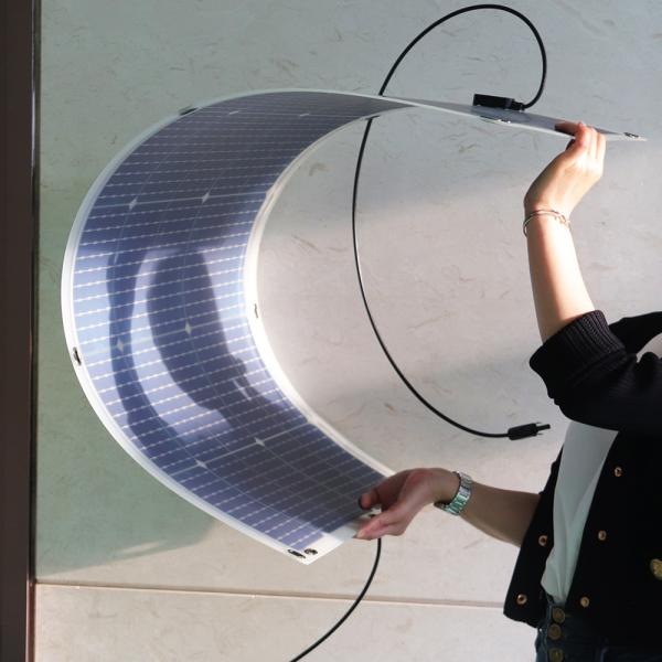 Panneau solaire à film mince mono flexible de 100 watts 156,75 mm x 156,75 mm