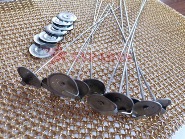 As coberturas isolantes engancham circularmente âncoras de atadura de aço inoxidável baixas com tampão da abóbada