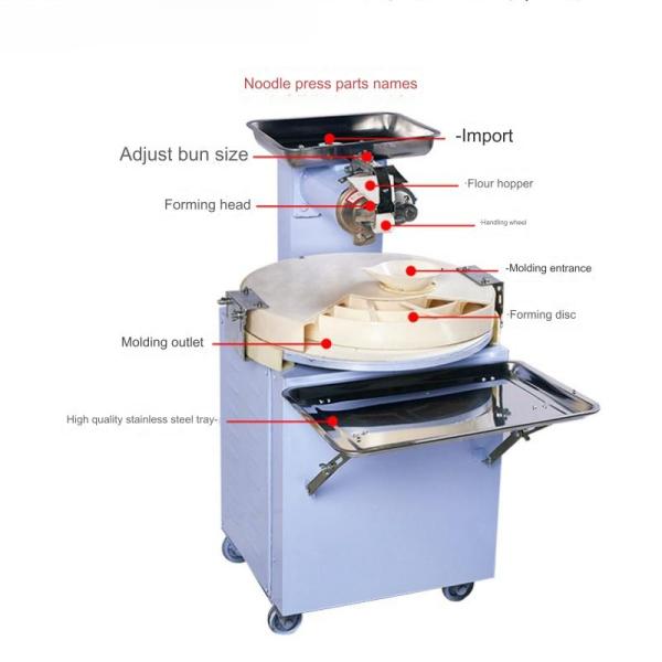 Round Dough Ball Maker for 0.4CBM Dough Cutting Machine Wooden Case 30 Pcs/min
