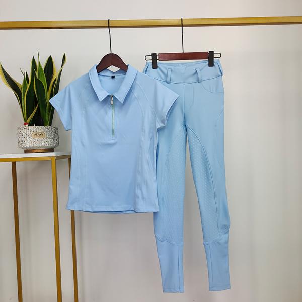 Nylon Equestrian Baselayer Horse Riding Tops High Neck T Shirts