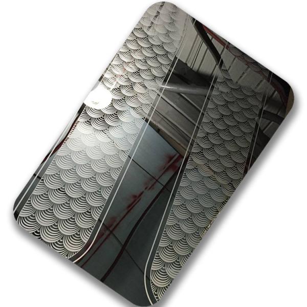 Mirror Etched Stainless Steel Sheet SS Decoration plate 2000mm Width