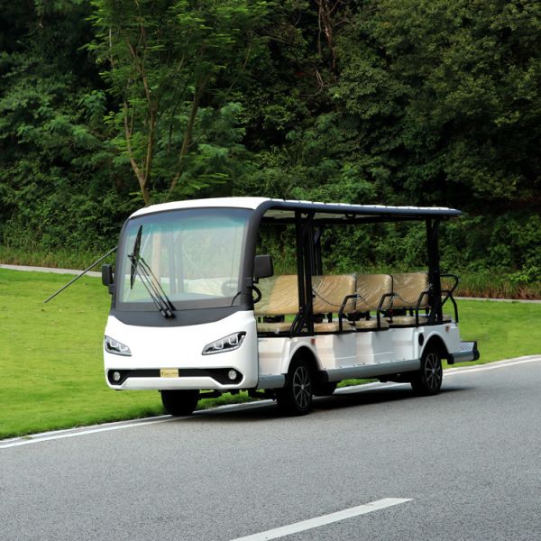 White 14 Person Electric Sightseeing Bus