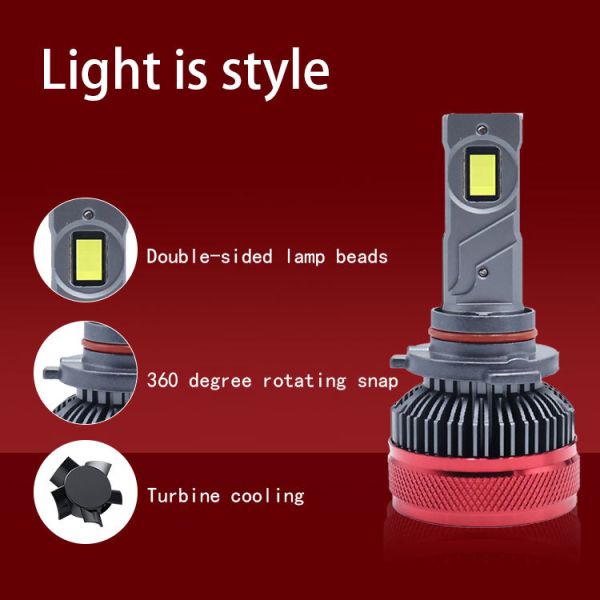 Super Bright 240W LED Car Headlights 9005 LED Chip 6500K Color Temperature H1 Bulb 24V Aluminum+Brass 24 Months Warranty New