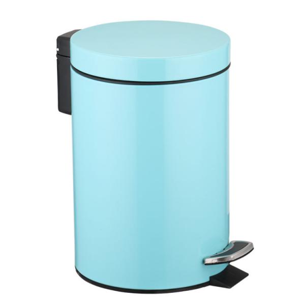 Fresh Blue 12L Pedal Garbage Can Trash Can With Lid And Foot Pedal Plastic Inner Bucket