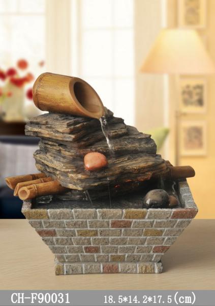 Mountain With Bamboo Classical North American Style Home Interiors Decoration  Living Room  Water Fountain With LED
