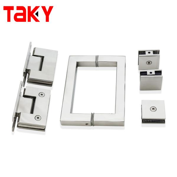 Charnière de douche en verre de 90 degrés en acier inoxydable Charnière pivotée de porte de douche en laiton pour salle de bain Charnières de vitres