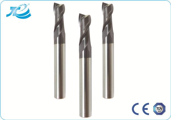 Diameter 2mm End Mill with Overall Length 50 - 150mm TiAlN / TiCN / TiN Coating