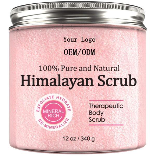 Himalayan Salt Skin Care Body Scrub With Lychee Fruit Oil All Natural Cleansing Exfoliator