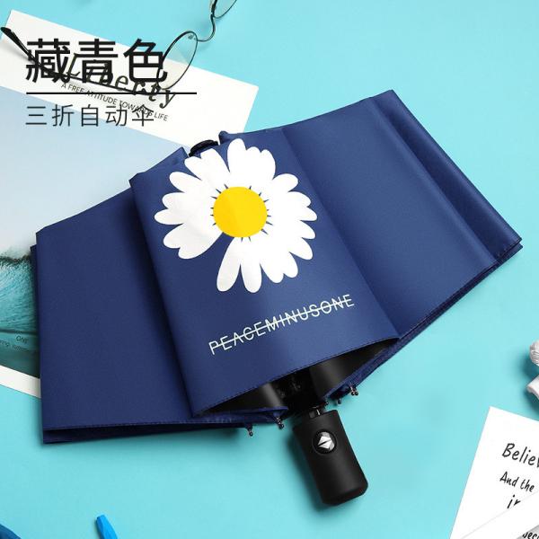 Hot Sale 3 Folding Automatic Flower Multi color UV Block Windproof Fashion Umbrella