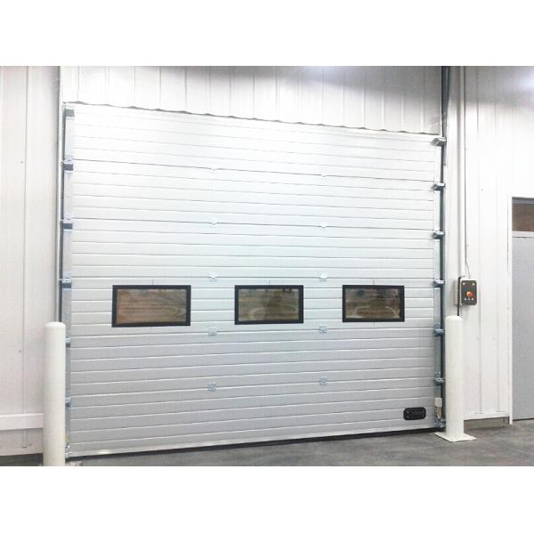 Стандартные PVC наружные промышленные секционные двери с одной фразой, вертикальные подъемные двери