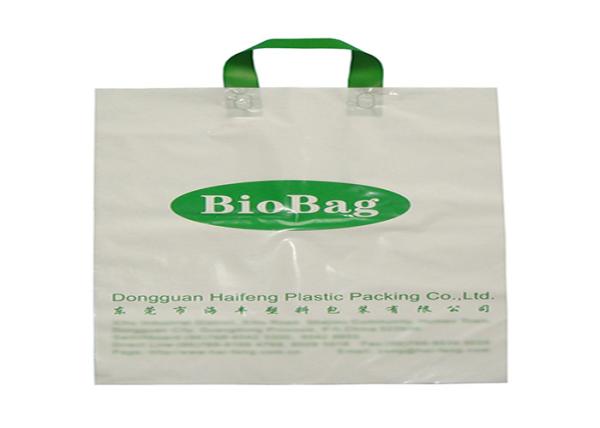 D-Cut Handle Eco Friendly Food Packaging , OEM Plastic Biodegradable Shopping Bags