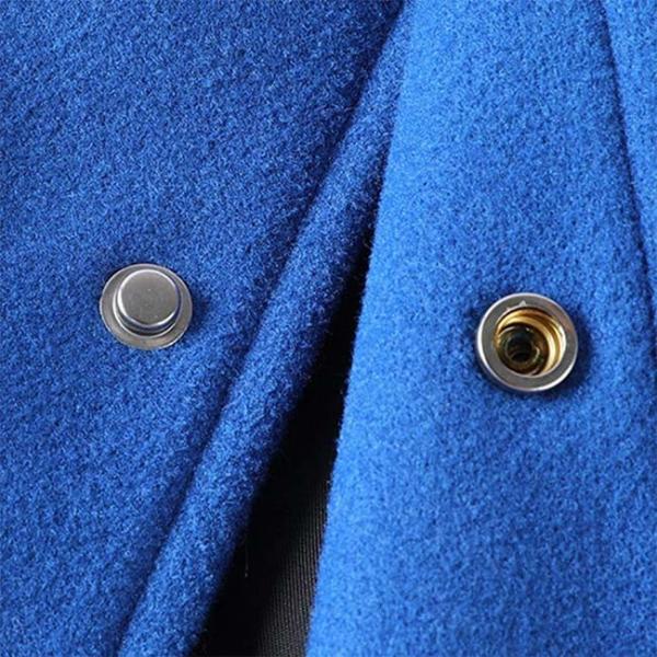 OEM Apparel Blue Black Baseball Varsity Jackets Cotton Loose Bomber Jacket