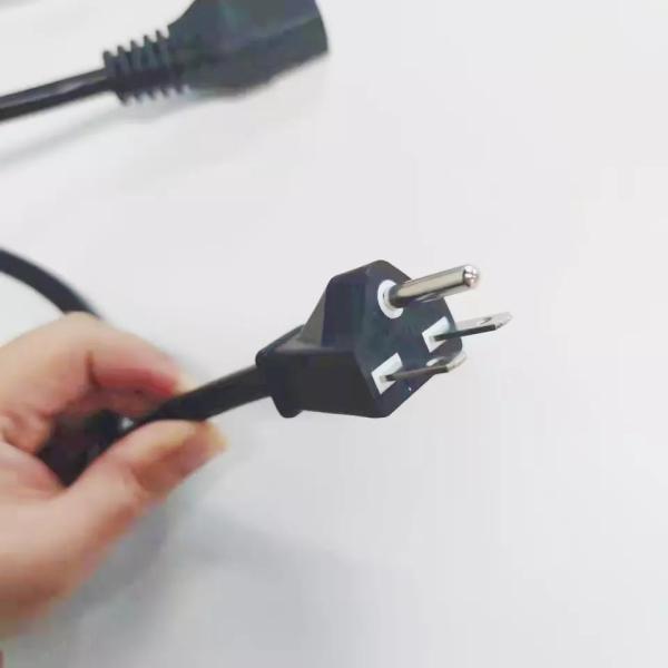 Black Heavy Duty Power Supply Cable Cord 14AWG IEC C14 To NEMA6-15P