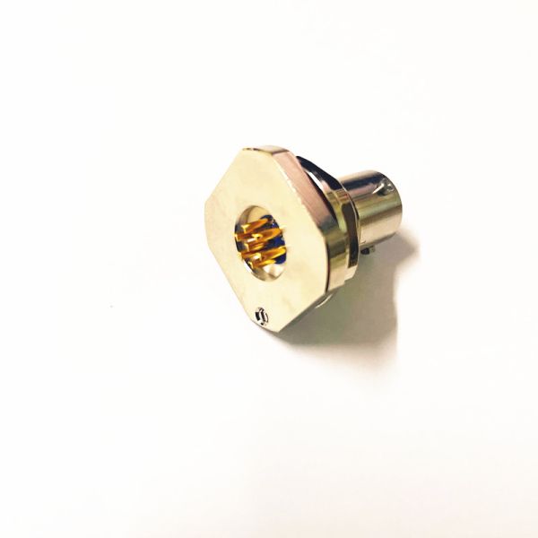 Y50X-0807ZK14 7 Pin Female Bayonet Connector with Aluminum Alloy Body and 1500V Withstand Voltage Panel Mount Receptacle