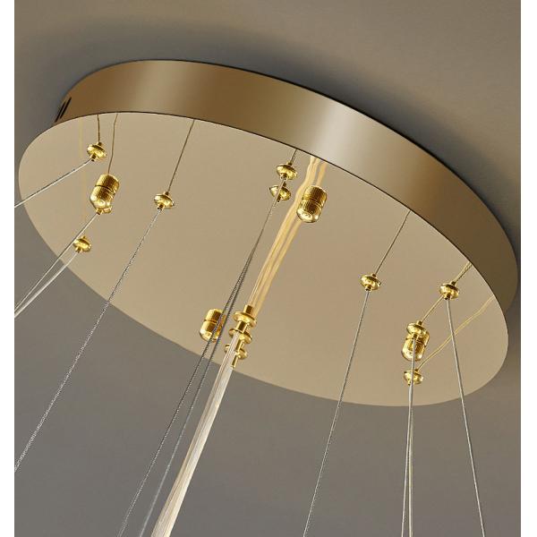 OEM moderno de deslumbramiento del LED Crystal Ring Chandelier Double Ring para la sala de estar