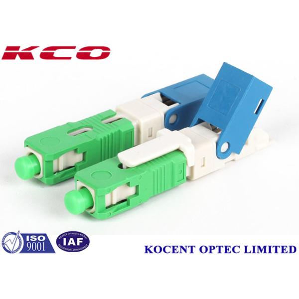 Green 2.0mm 3.0mm FTTX SC APC Field Installable Fiber Optic Fast Connector with 0.2dB Insertion Loss