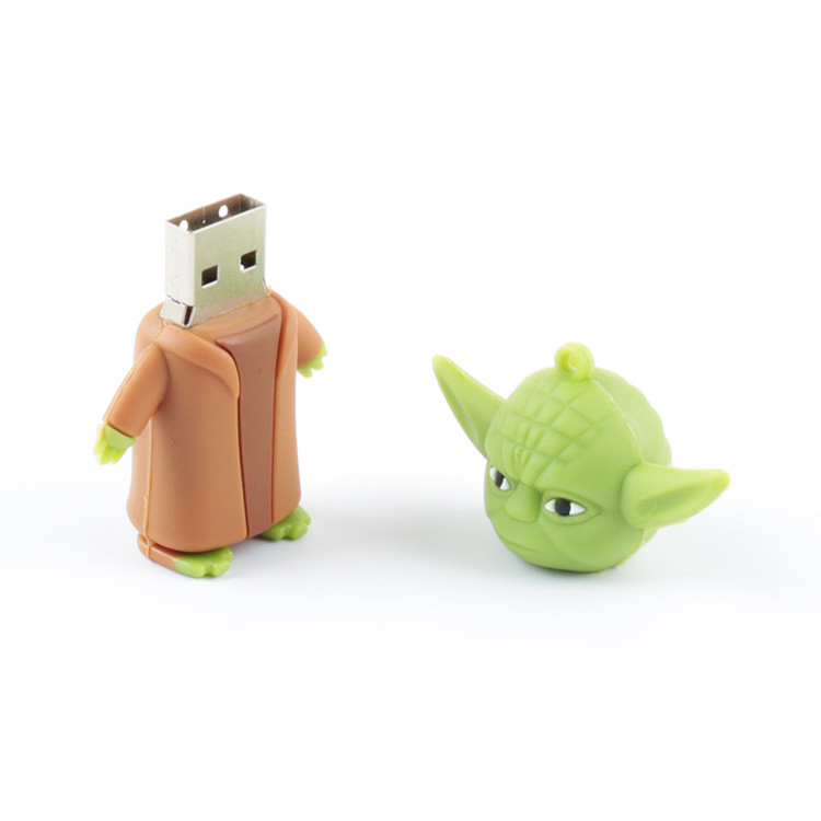 PVC подгонял сформированный мастерскими Звездными войнами Yoda Usb проблескивает Usb 2,0 и 3,0 привода