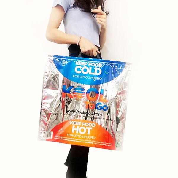 30lbs Hot And Cold Insulated Bags , Aluminum Foil Takeaway Carrier Bags
