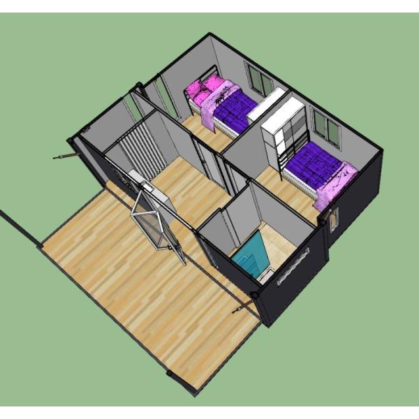 Easy Disassemble Expandable Container House With Steel Structure / Galvanized