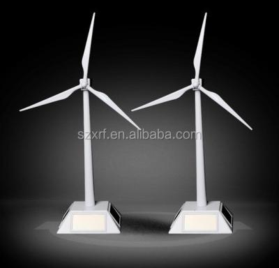 Mini ABS Plastic White Solar Windmill Toy 260mm Height OEM Available