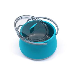 Dobradura portátil do silicone que cozinha o potenciômetro 1.0L para o