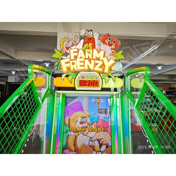 Farm Frenzy Arcade Machine Kids & Family Interactive Carnival Game Animal Themed Interactive Ball Toss Game