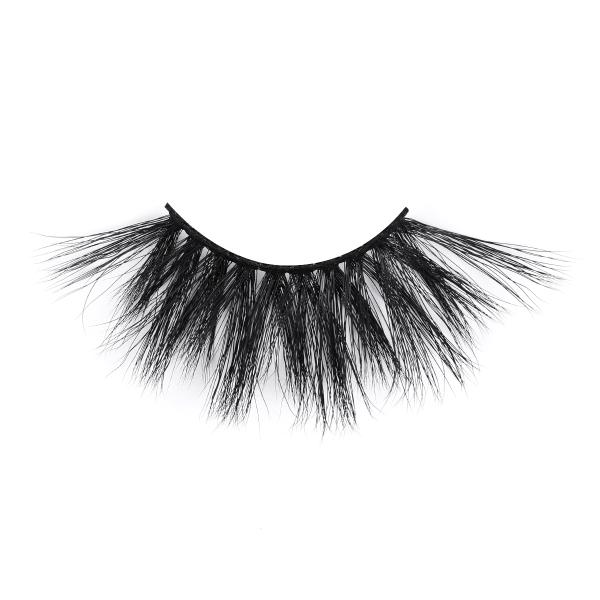 Black 3D Cruelty Free False Lashes , 25mm Vegan Fake Eyelashes