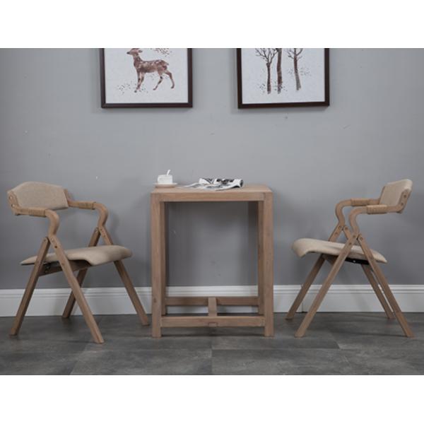 Sillas de comedor de madera plegable nórdica duradera y elegante en ceniza noreste con límite de peso de 150K