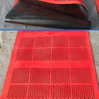 1.25m 自己洗浄式振動スクリーン用ゴムパネル 赤色 ソフト ブラック ハード