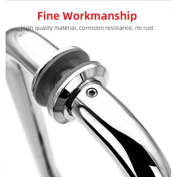 304 Нержавеющая сталь Сатин Золото Круглое Задние к Задние Вытягивайте стеклянные дверные ручки для гостиничных спа