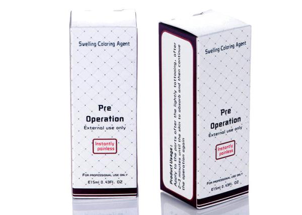 Quick Effective Liquid Eyebrow / Lips Tattoo Numbing Cream Anesthetics 15ml / Bottle