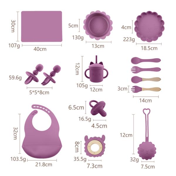 5 ПК не смещают силикон младенца питаясь установили водоустойчивое BPA свободный для детей