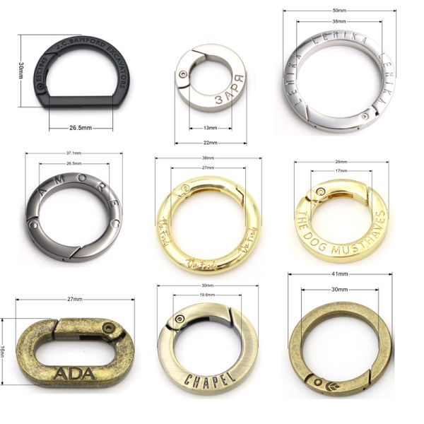 26mm Round Carabiner Clip Black Carabiner Clips Corrosion Resistant