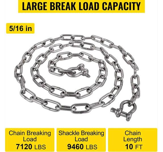 Marine Chains Electric Resistance Welding 316 Stainless Steel Anchor Chain for Boats Heat Resistant