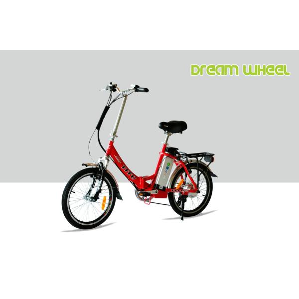 Aluminum Lightweight Foldable E Bike V Brake 36V 10Ah Battery