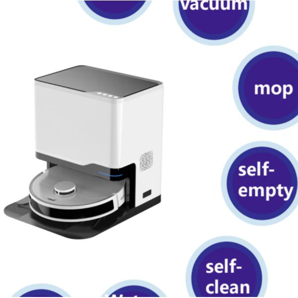 Laser Navigation Robot Vacuum And Mop With App Connectivit  0.3 Liters