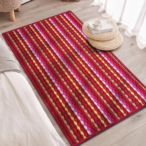 Polypropylene Striped Bathroom Mat Non Slip Floor Runner 37*57cm