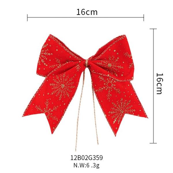 Poliéster/Jute Red Burlap Wire Edge Ribbon Bow para decoração de árvore de Natal em 2024