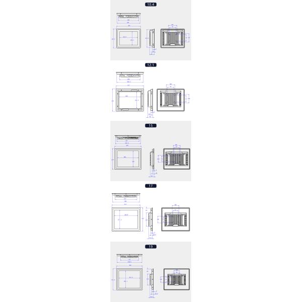 Капацитивный сенсорный экран 18,5 дюйма Промышленный планшетный компьютер с алюминиевым корпусом без вентилятора