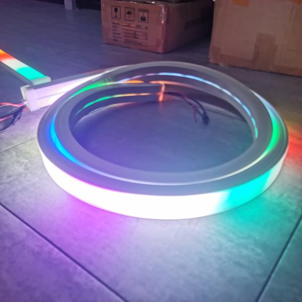 50mm largura smd5050 rgb e rgbw led neon flex corda de iluminação 24v Led neon flex linear luzes Para decoração exterior